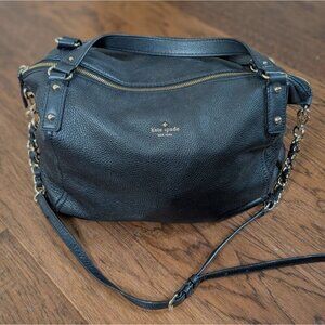 Kate Spade New York Pine Street Kori Black Pebbled Leather Shoulder Bag Cassic